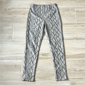 Snakeskin fleece lined pants